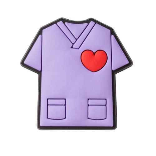CROCS JIBBITZ PURPLE SCRUB SHIRT
