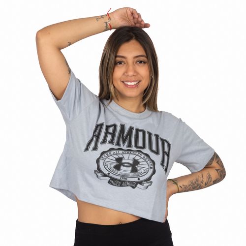 REMERA UNDERARMOUR COLLEGIATE CREST CP SS MUJER