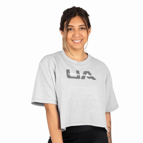 REMERA UNDERARMOUR BOXY CROP BRAND MUJER