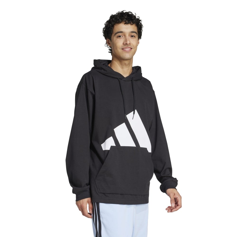 BUZO ADIDAS HOMBRE ESSENTIALS LOGO GRANDE JERSEY CON CAPUCHA